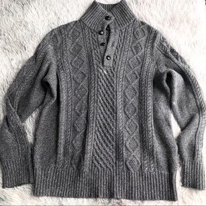SOLD Banana Republic Cable Knit Mock Neck Sweater